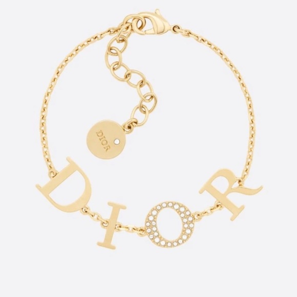 New Dior Revolution Bracelet Gold Metal with white crystals - Picture 2 of 7